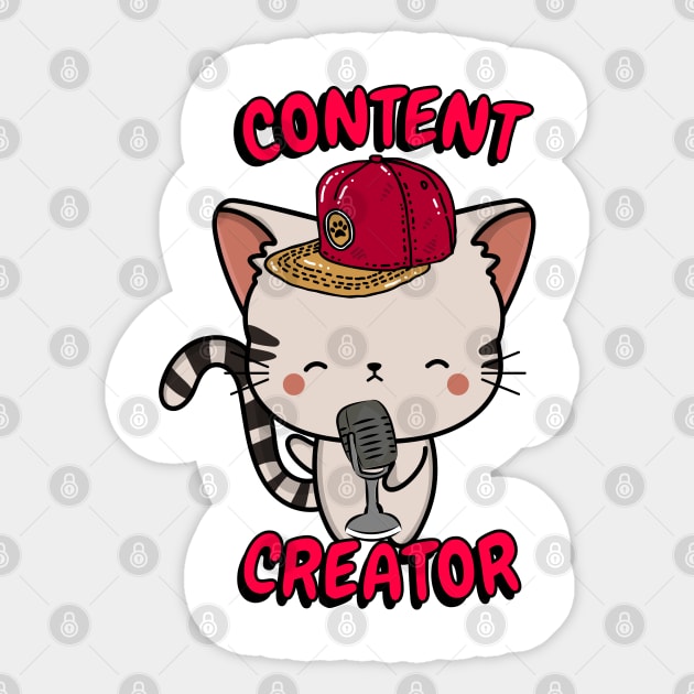 Cute Tabby cat is a content creator Sticker by Pet Station